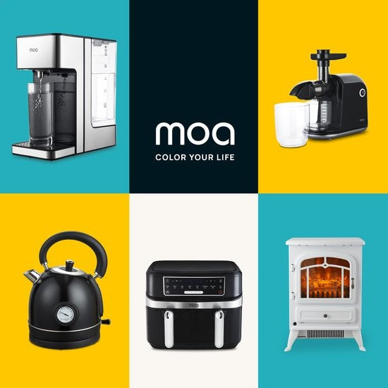 MOA Elektrokamin - Atmosphäre Kamin Classic - Heizung - Ofen - Freistehend - Weiß - ES180W