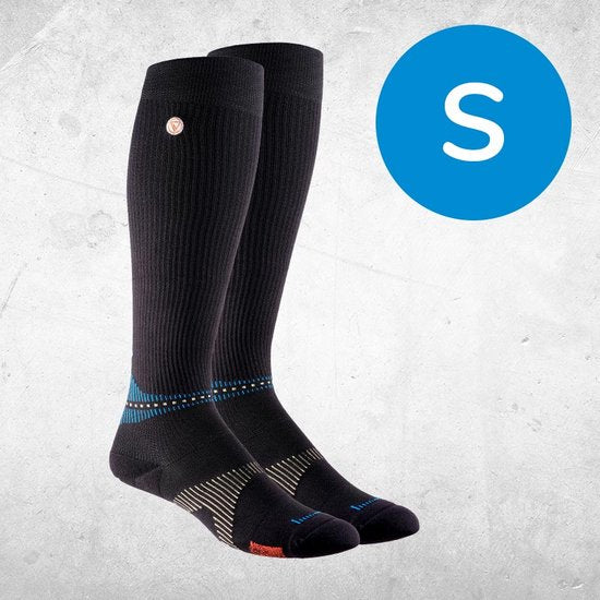 NeuroSocks Knee High schwarz S (35-38) – Socken – Wellness – Für Arbeit, Sport und Freizeit – Neuro Tech-Muster „VOXX HPT Pattern“