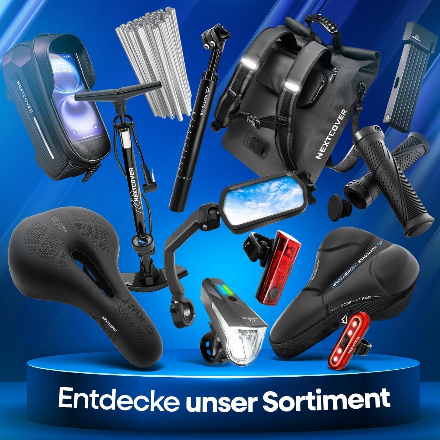 Nextcover® - Bikepacking Oberrohrtasche - Schraubbar - Wasserdicht - Kompakter Rahmen - Für Gravelbike, Rennrad, MTB - Schwarz