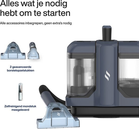 Samako Teppichreiniger V2 - Tragbarer Fleckenreiniger - Sofareiniger - Möbelreiniger - Sitzreiniger - Matratzenreiniger - Dampfreiniger - Reinigungsmaschine