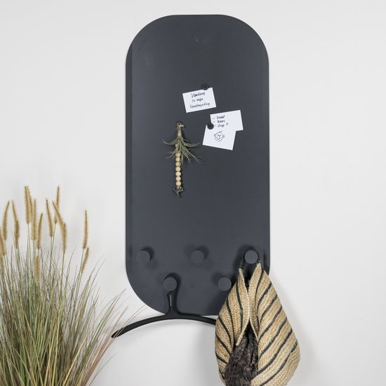 Spinder Design Garderobe „Espen“ – Schwarz – 5 Haken – Stahl