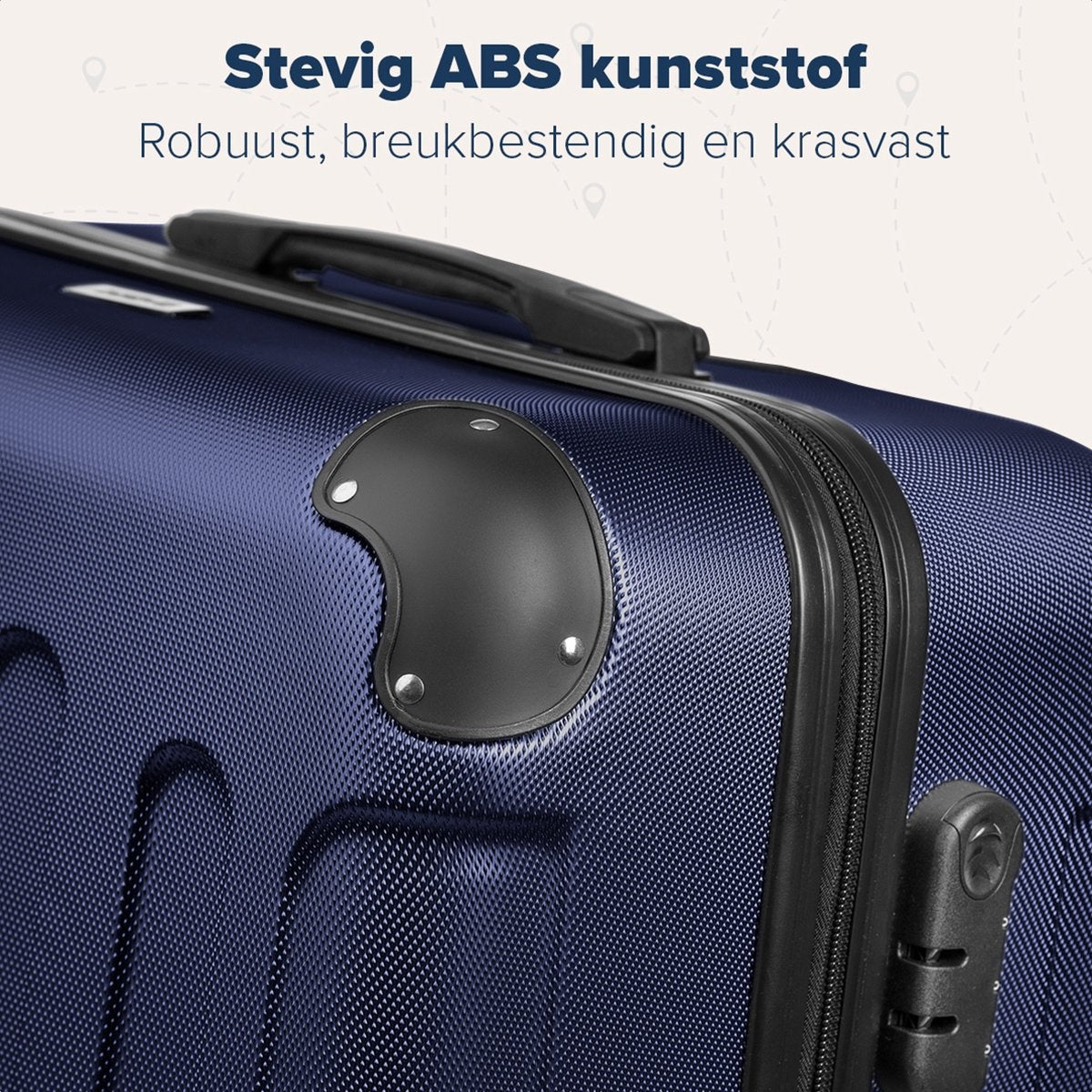 TRVLMORE Handgepäck Koffer mit Rädern - 54x36x20cm - 38L - Dunkelblau