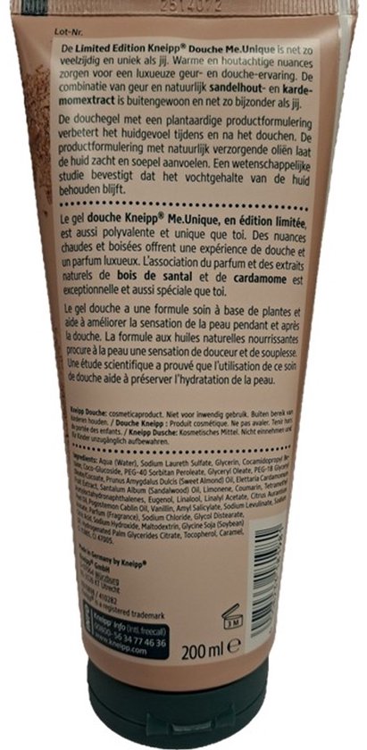 Kneipp Me Unique Duschgel – Sandelholz & Kardamom – 6 x 200 ml