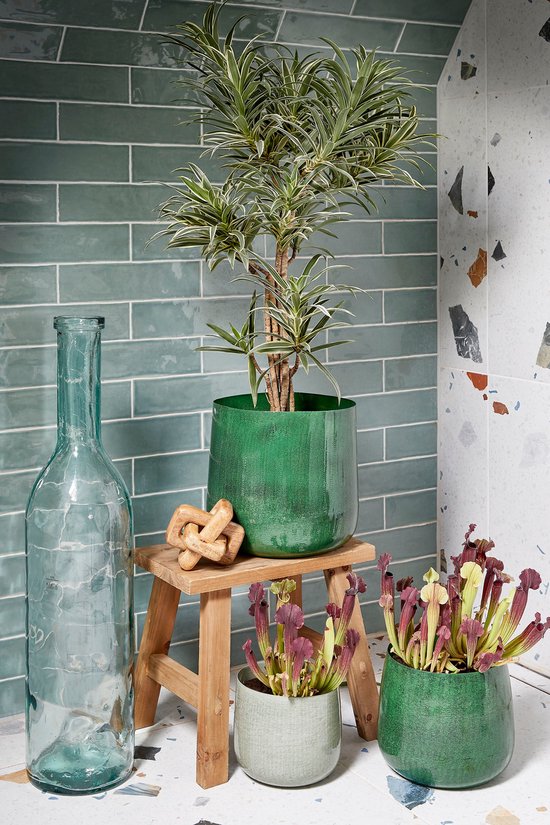Mica Decorations - Bold Holzhocker - L38 x B29 x H34 cm - Recyceltes Holz - Braun