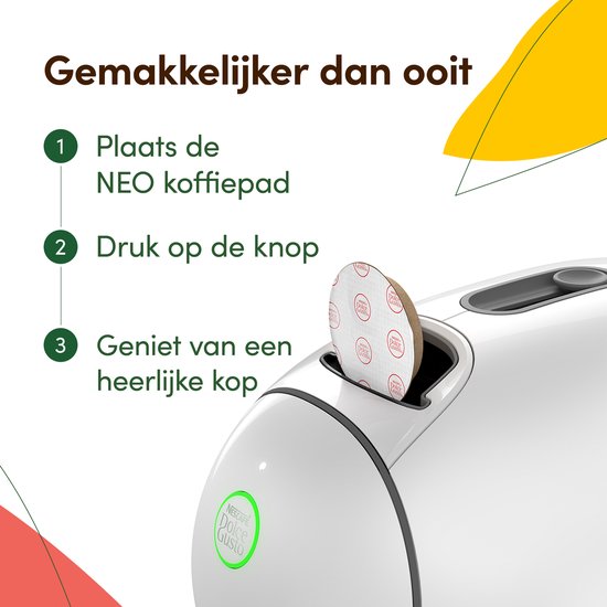 Krups NESCAFÉ Dolce Gusto NEO YY5677 – Caffè-Kaffeemaschine – Weiß – Speziell für Liebhaber von schwarzem Kaffee entwickelt