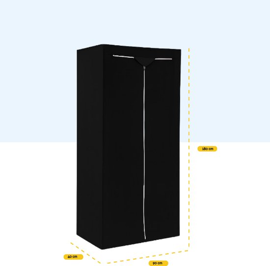 BRASQ Regalabdeckung schwarz - 180x90x40 cm