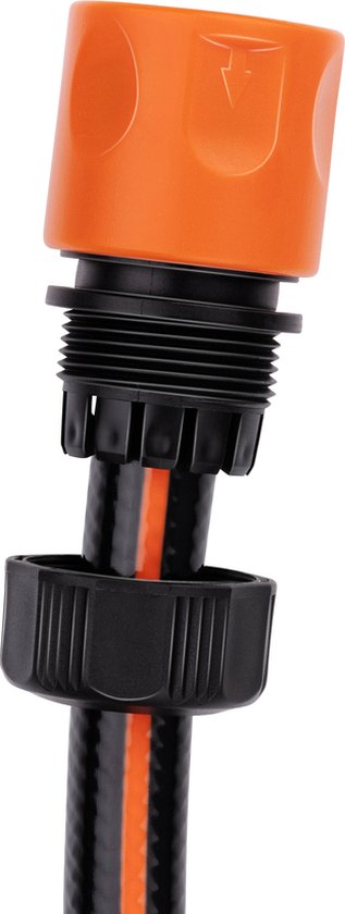 BLACK+DECKER Gartenschlauch Schnellkupplung - 1/2'' - ⌀13 mm - Kunststoff - Schwarz/Orange