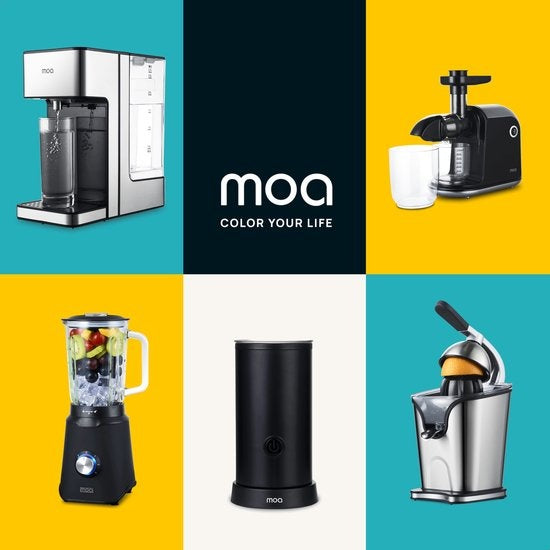 MOA Milchaufschäumer elektrisch - BPA-frei - zum Aufschäumen und Erhitzen - Schwarz - MF5B