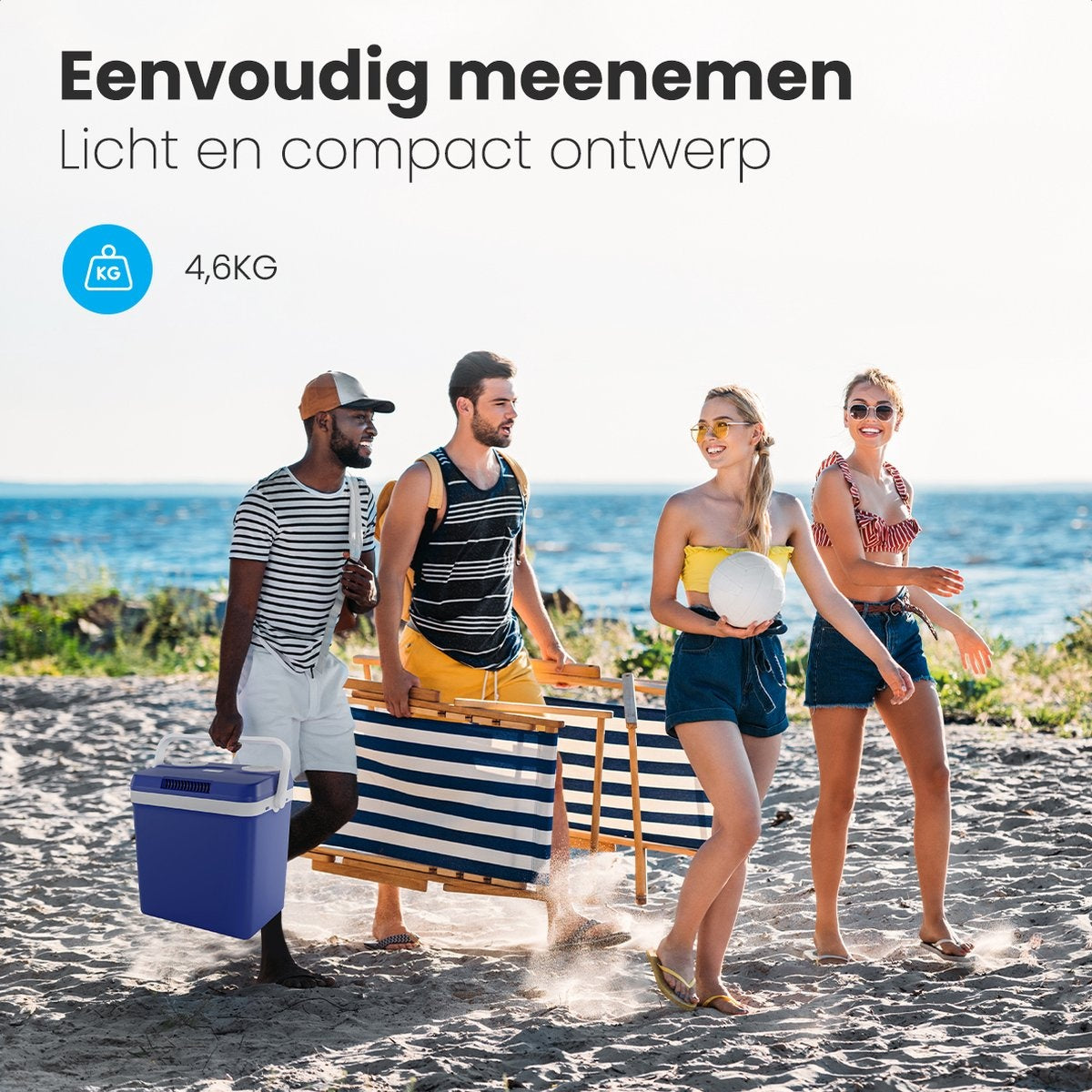 Auronic Electric Kühlbox - Kühlbox - 25L - 12V und 240V - Blau