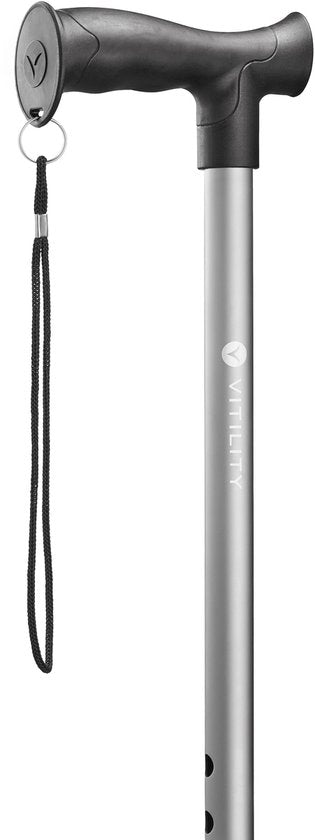 VITILITY Gehstock – Anthrazit – Verstellbar – Ergonomisch – Gehstöcke
