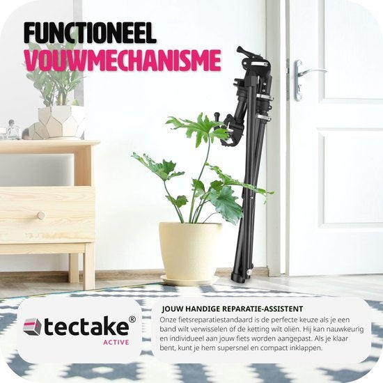 tectake - Fahrradreparaturständer Jan - klappbarer/höhenverstellbarer Montageständer - geeignet für E-Bikes/Elektrofahrräder - 404919