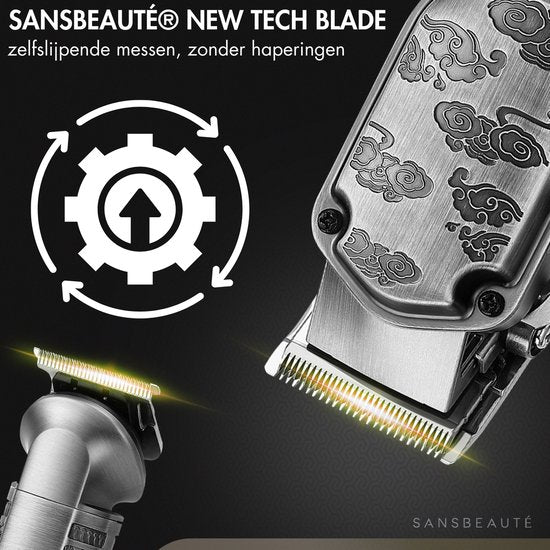 Professionelle kabellose 5-in-1 Haarschneidemaschine - Sansbeauté - Haarschneider Herrenkopfhaar - Cheveux Hair - Haartrimmer - Friseur Haar Maschine - Haarschneider - Trimmer Bart - Barbe Haarschneider - Friseur Buddha Trimmer - Barber Set - Barber Set
