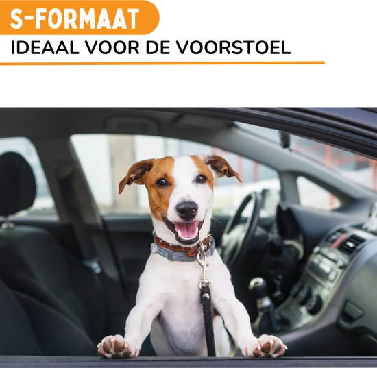 By Cee Cee Autositz Hund Deluxe - Hundekorb Auto mit Sicherheitsgurt - Autokorb Hund - Hundesitz - Autositz - Dunkelgrau - Beifahrersitz