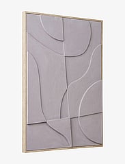 Haus Nordic Madeline Wanddekoration Leinwandrelief - 50x70x3 cm - Weiß