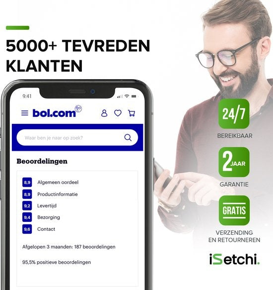 iSetchi Telefonhalterung - Autohalterung - Schwarz