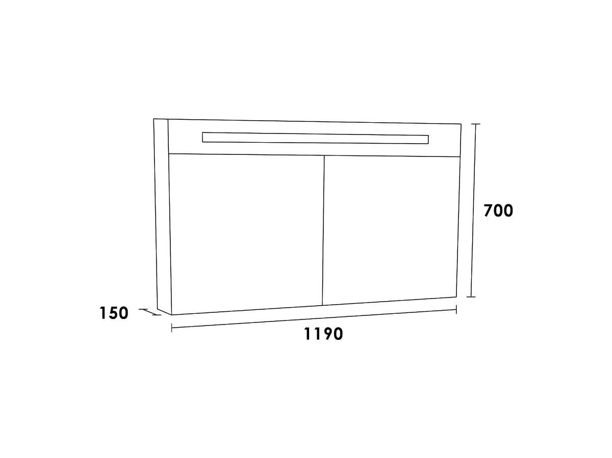 Brauer Double Face Spiegelschrank 120 cm Legno Anthrazit