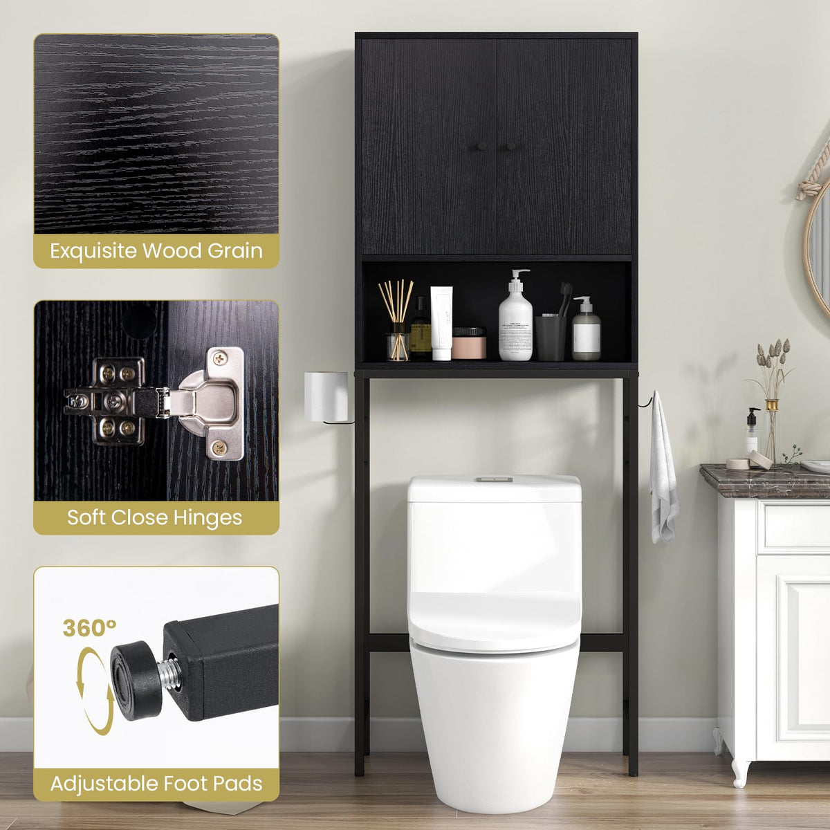 Coast Aufbewahrungseinheit für über der Toilette - Toilettenständer mit Kippschutz