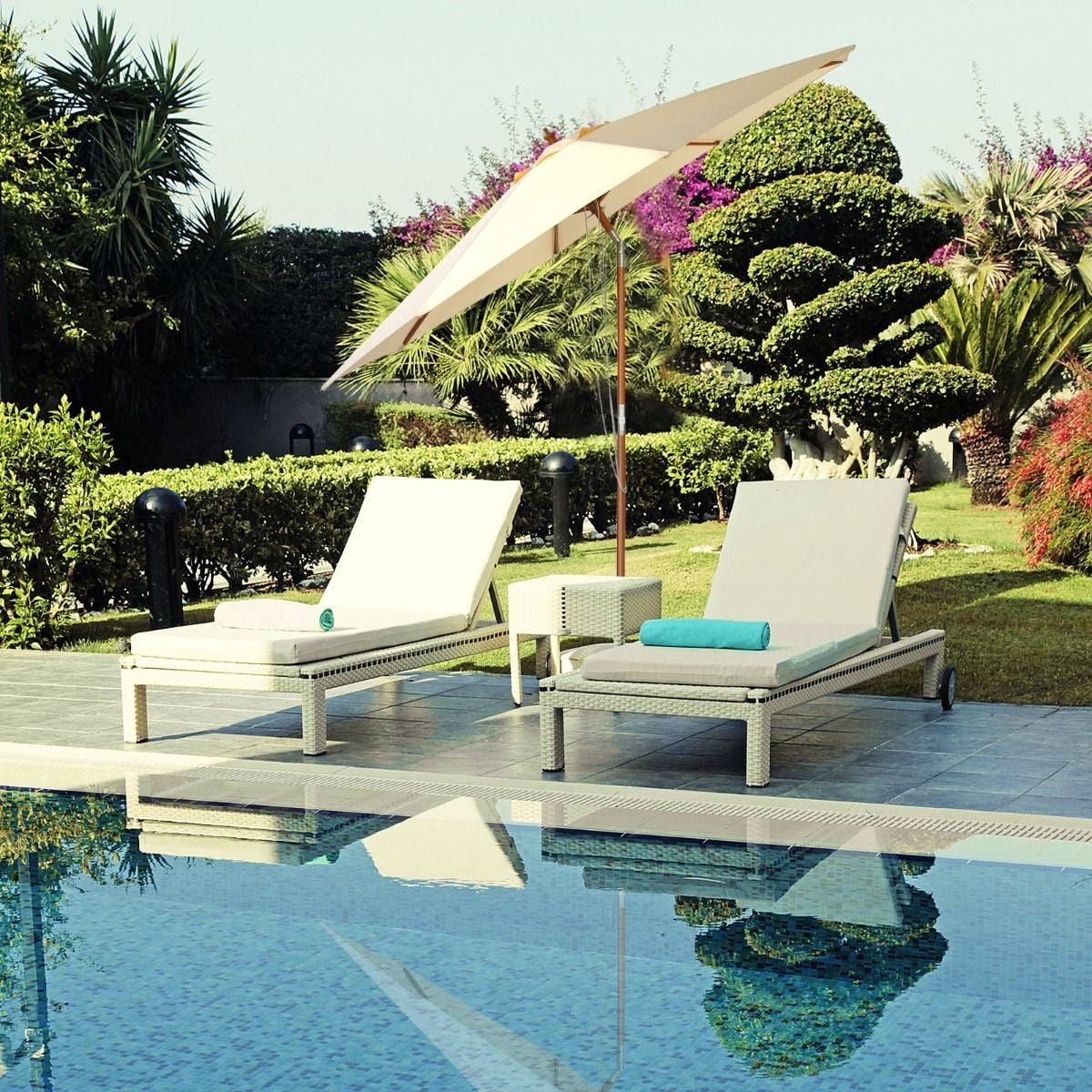Coast Sonnenschirm mit 8 Ballen kippbar - Beige - 270 cm