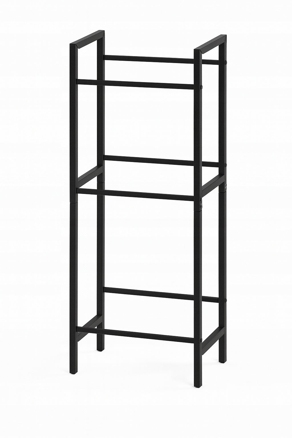 Woltu Metallregal mit 4 Einlegeböden – Schwarz – 120 x 45 x 30 cm