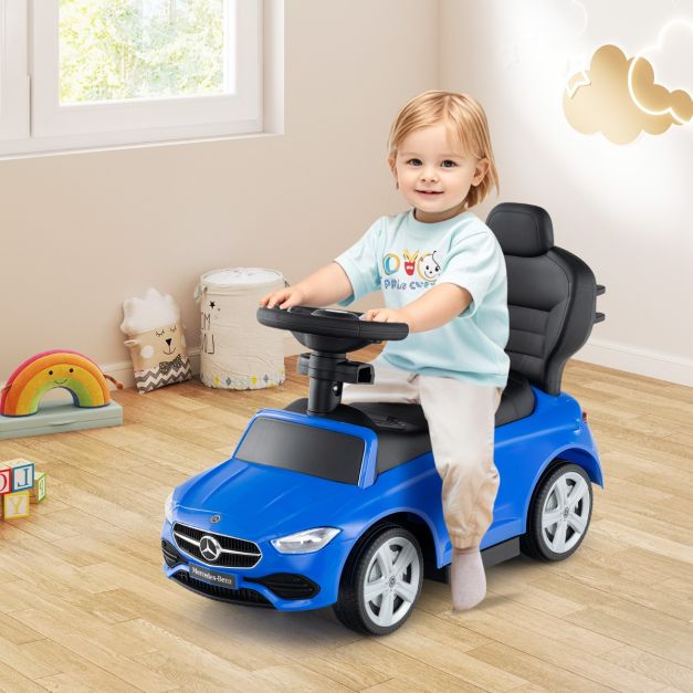 Coast Mercedes-Benz Duwauto 3-in-1 - 84 × 39 × 90 cm - Lauflernwagen mit Lenker, Verdeck, Sound und Stauraum