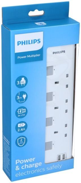 Philips Steckdose 230V 3-fach CHP4130WB/05 - 3-polige Steckdose
