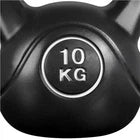 Yaheetech Kettlebell 10 kg - 26 x 22 x 30 cm - mit breitem ergonomischem Griff und flacher Basis und bodenschonender Kunststoffschale - für Krafttraining und Heimgebrauch - schwarzer Kunststoff und Beton