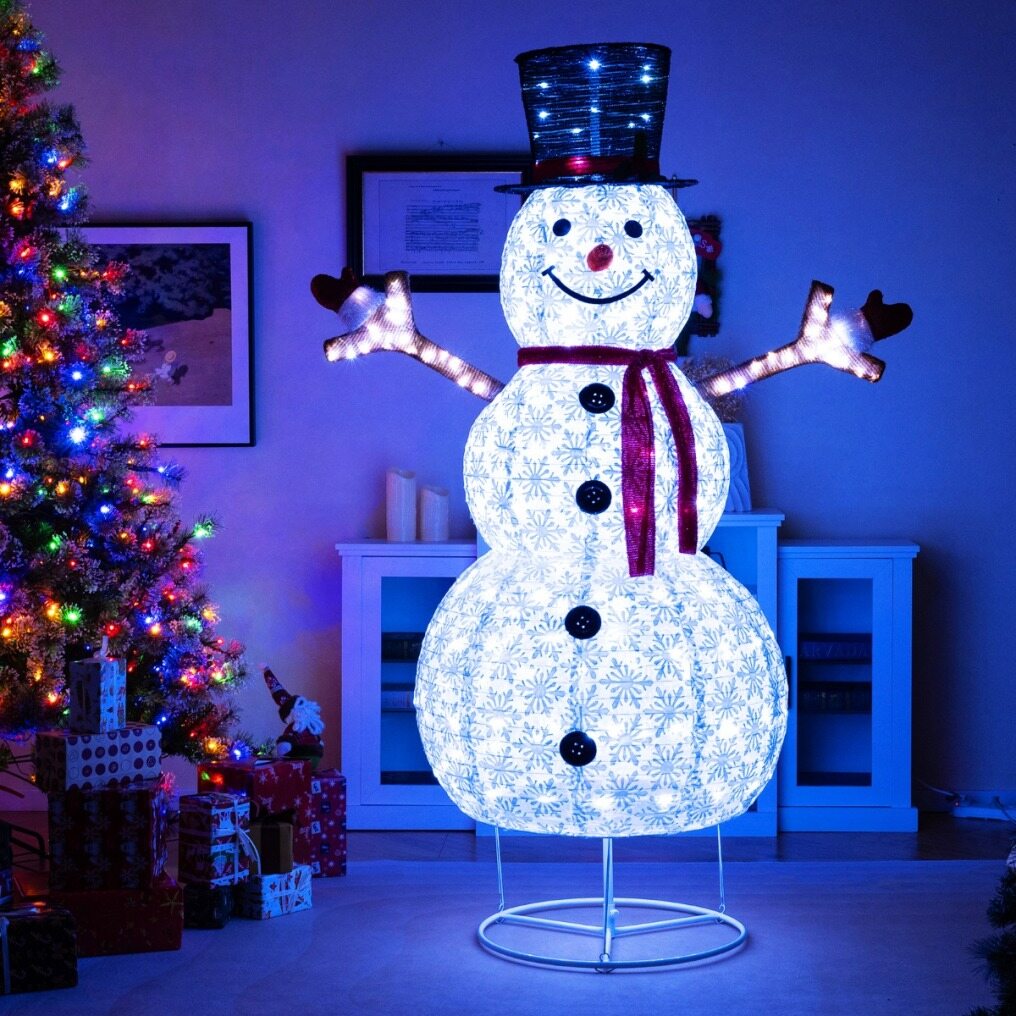 Coast SnowGlow Weihnachtsschneemann 184 cm Weiß mit LED Lichtern - 200 Lichter