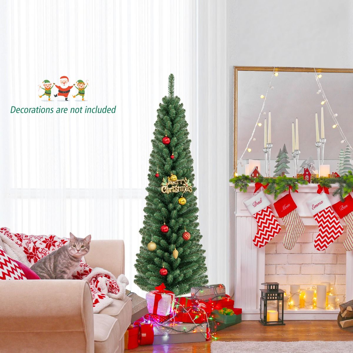 Künstlicher Weihnachtsbaum Coast - Grün - 150 cm - üppige Zweige mit Formgedächtnisdraht und stabilem Metallsockel