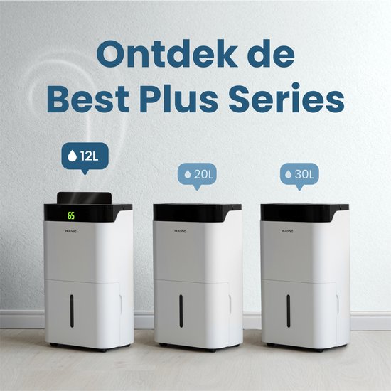 Auronic Luftentfeuchter und Luftreiniger - Better Plus Serie - Entfeuchtet 12L pro Tag - 5L Wassertank - Schlafzimmer, Badezimmer, Wohnzimmer und Büro - Feuchtigkeitsfresser für den Haushalt - Weiß