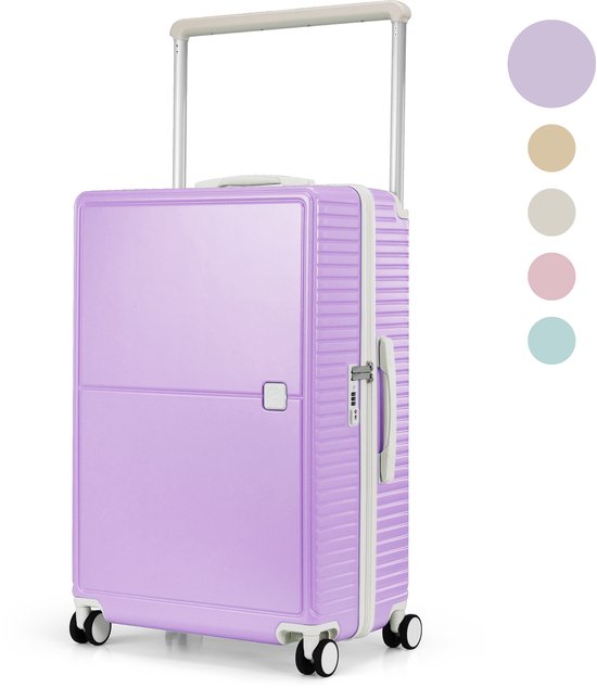 Skycases City Walker - Großer Reisekoffer 94L - Leicht & Robust - 360° Spinner-Räder - Original TSA-Schloss - Inklusive Schutzhülle & Nassbeutel - 76 x 52 x 29 cm - Lila