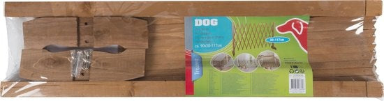 Pet Treatment Hundezaun - ausziehbar von 30 auf 117 cm - für Treppen oder Türöffnungen - Holz