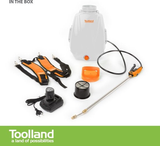 Toolland Rückensprenger mit wiederaufladbarer Batterie - 12 L