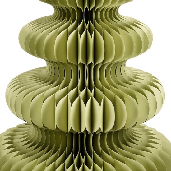 Mica Decorations Papier-Weihnachtsbaum – Zusammenklappbarer künstlicher Weihnachtsbaum – H 212 x Ø 148 cm – Weihnachtsdekoration – 100 % FSC – Grün