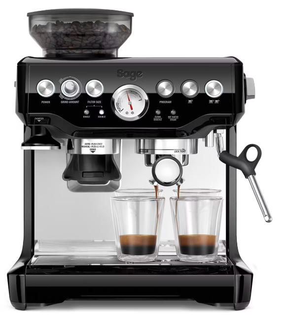 Sage - The Barista Express SES870BKS - Vollautomatische Espressomaschine - Silber mit Schwarz - 31 x 38 x 40 cm