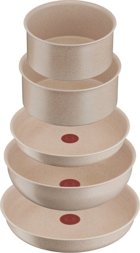 Tefal Ingenio Delight ON – Kochgeschirrset – 17-teilig – Induktion – Stapelbar – Abnehmbarer Griff – Platzsparend