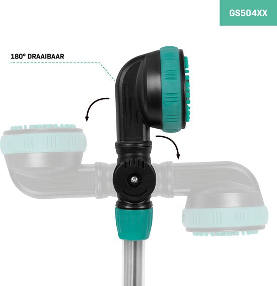 VONROC Sprühlanze / Gartendusche - 3 Sprühmodi - 180° verstellbarer Sprühkopf - inkl. Halter und Gurte