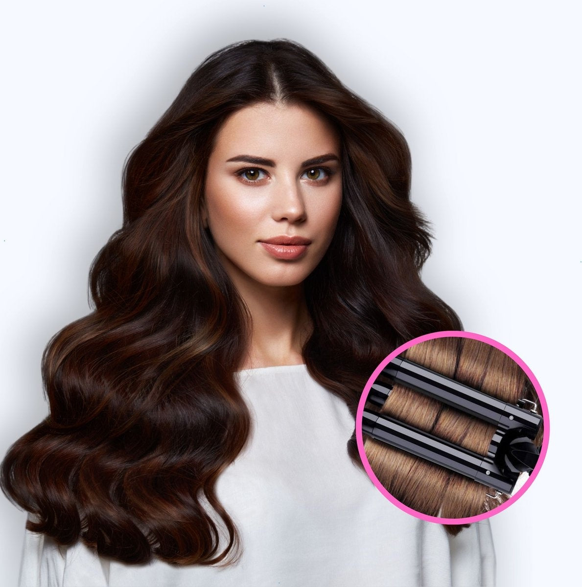 Tenify Waffeleisen - Wellen-Lockenstab - 25mm - Waver - Wellen-Lockenstab - Beach Waves - Geschenk zum Muttertag