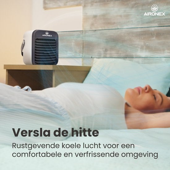 Aironex Tragbarer Luftkühler Blau - bis zu 15 mÂ² - 0.3L Wassertank
