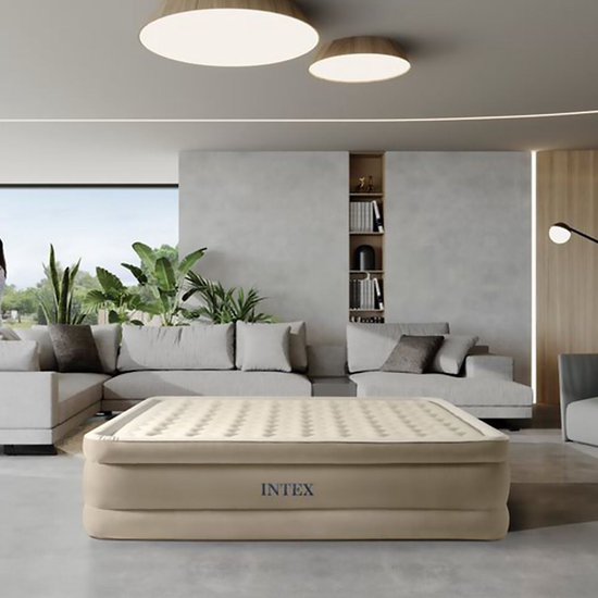 Intex Queen Ultra Plush Luftmatratze mit integrierter Pumpe – 152 x 203 x 46 cm