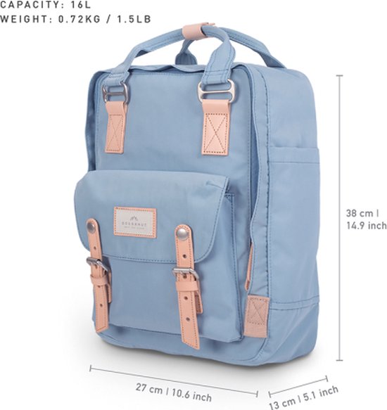 Doughnut Laptop-Rucksack / Rucksack / Schultasche - 14 Zoll - Macaroon 14 - Hellblau