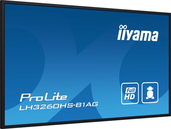 Iiyama ProLite LH3260HS-B1AG – Digital-Signage-Display – 32" – ELED VA - 1920 x 1080 - 8 ms - 500 cd/m² - 4000:1 - WLAN - schwarz