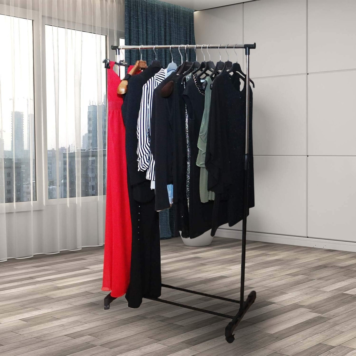 Westerhold - Haushalts-Kleiderständer - Mobil - Stabile Rollen - 80x43x90-165cm