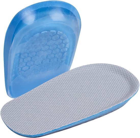 Nuvance Einlegesohlen – 1,5 cm Absatzerhöhung – Fersenschoner – 2 Stück – Größe 36–40 – Herren & Damen – Ferseneinlagen – Blau