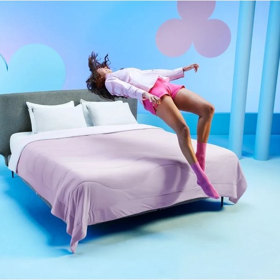 Cloudpillo Kühldecke – Kühldecke 200 x 200 cm – Soft Lilac – Beidseitig kühlend – Sommerbettdecke ohne Bezug – Immer kühl schlafen