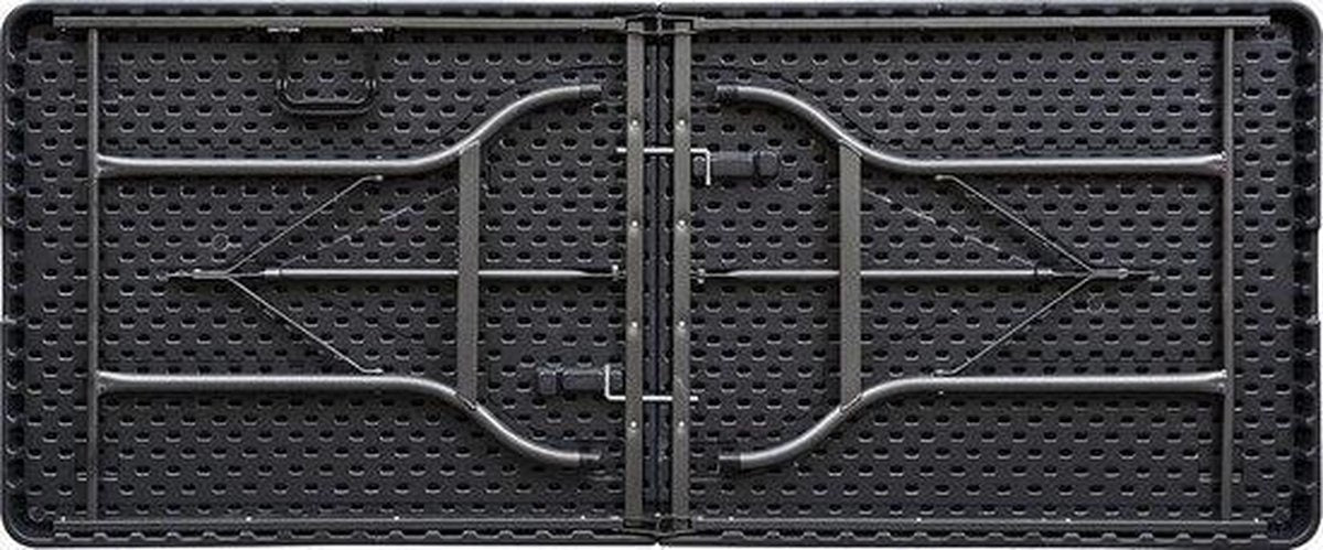 ERRO Klapptisch - Campingtisch - Klapptisch - Klapptisch - Holzoptik - 180x74cm - schwarz