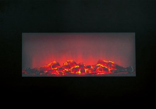 Classic Fire - Kamin Memphis - Fernbedienung & Timer - LED-Flammen - 1800W - Schwarz