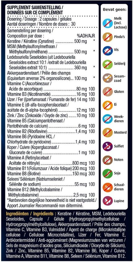 Lucovitaal Complex mit Keratin, 60 Kapseln