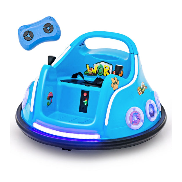 Coast Autoscooter - 360 Grad drehbar - 12V - Inkl. Musik & Licht - 73x73x43cm - Blau