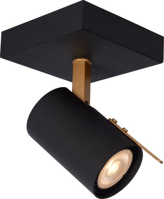 Lucide GRONY – Deckenstrahler (Deckenleuchte) – LED „Dim to warm“ – GU10 – 1×5 W 2200 K/3000 K – Schwarz