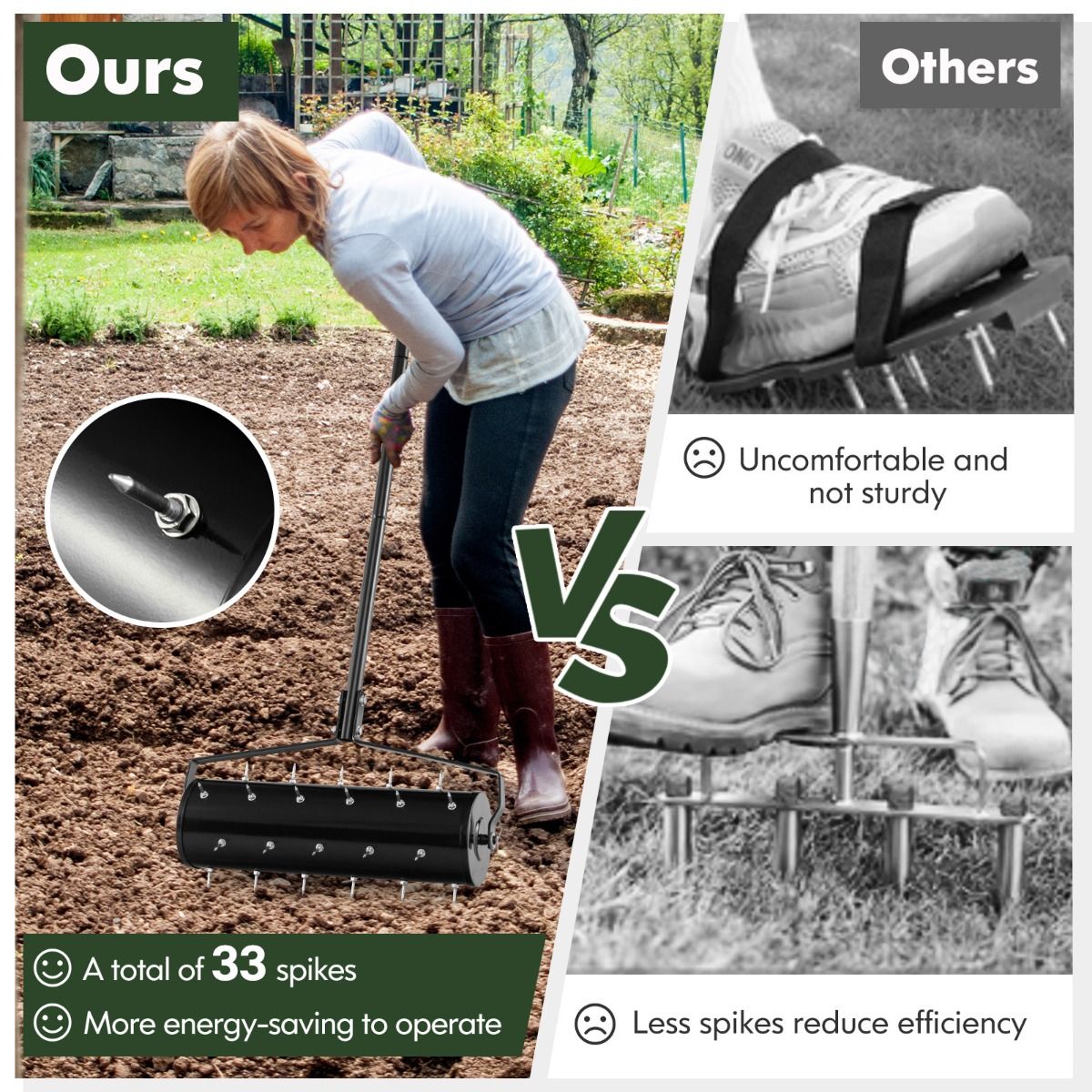 Coast Handrasenbelüfter – mit nachfüllbarer Trommel – ergonomischer Griff – schwarz